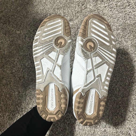New Balance 550 White and Tan Sneakers - Picture 5 of 5